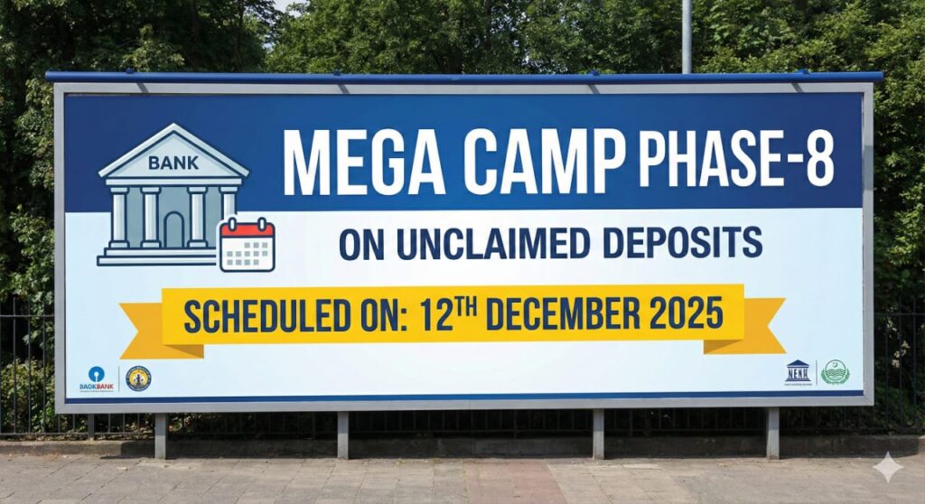 Mega Camp Phase-8 on Unclaimed deposits-Scheduled on 12th December 2025
